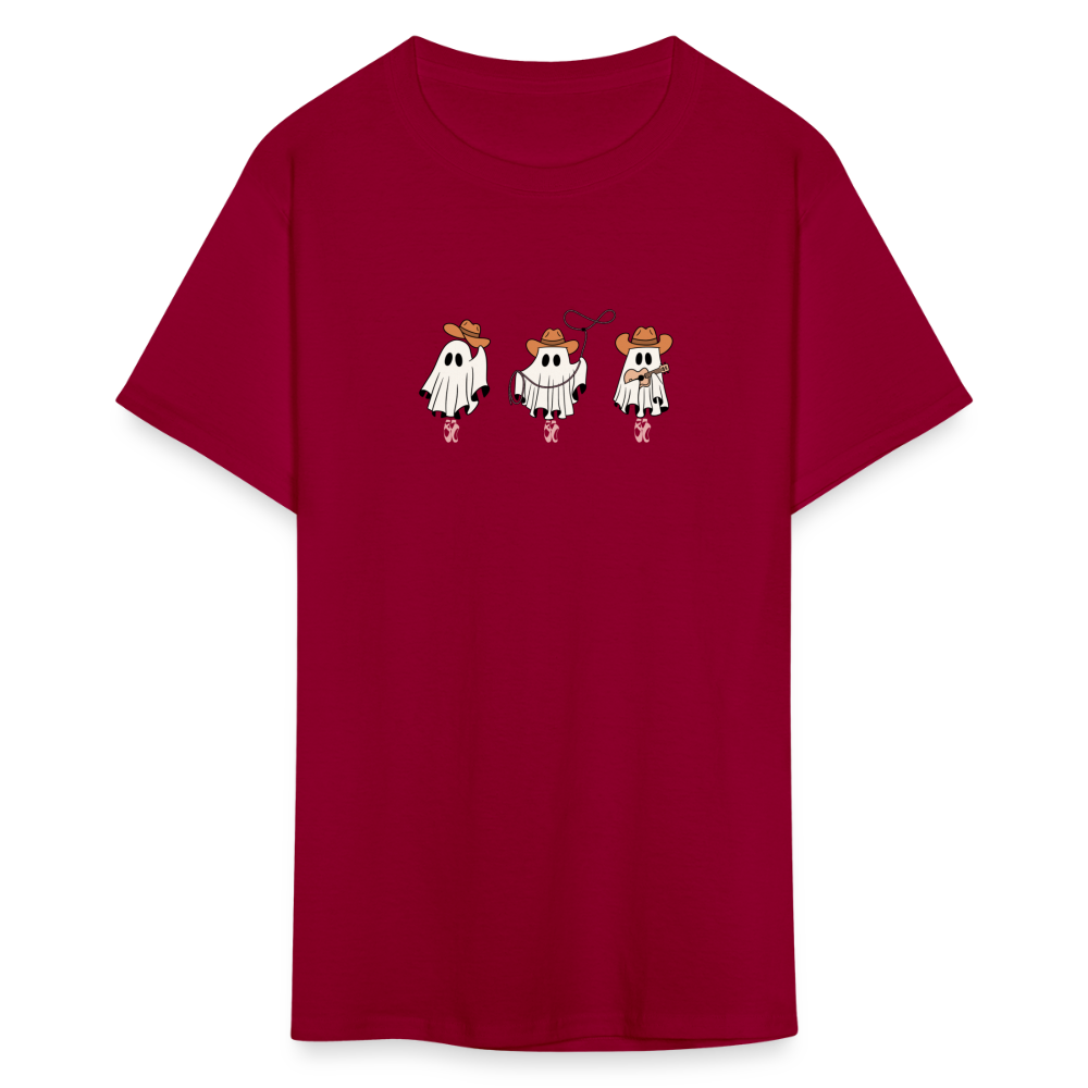 Western Ghost Ballerinas, Unisex Ballet T-Shirt - dark red