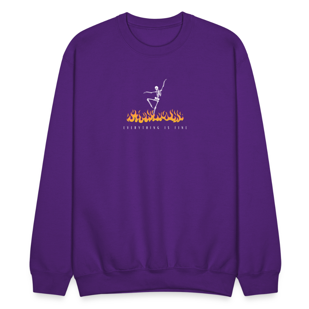 Everything is Fine, Unisex Ballet Sweatshirt - purple