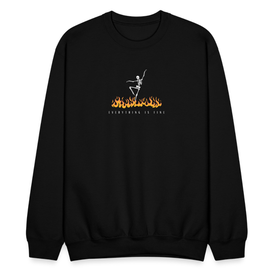 Everything is Fine, Unisex Ballet Sweatshirt - black