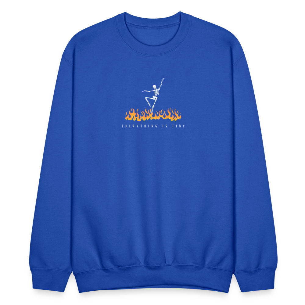 Everything is Fine, Unisex Ballet Sweatshirt - royal blue