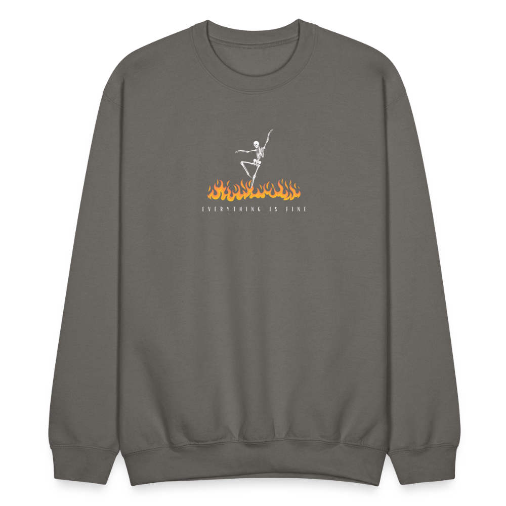 Everything is Fine, Unisex Ballet Sweatshirt - asphalt gray