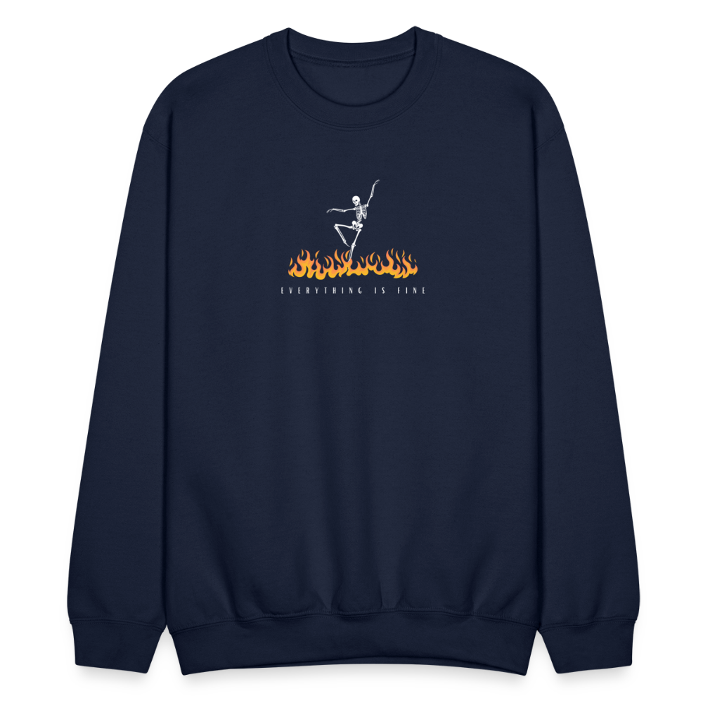 Everything is Fine, Unisex Ballet Sweatshirt - navy