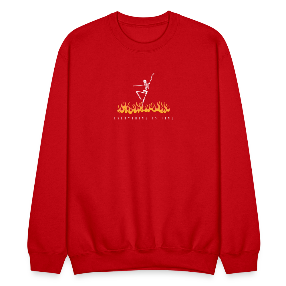 Everything is Fine, Unisex Ballet Sweatshirt - red