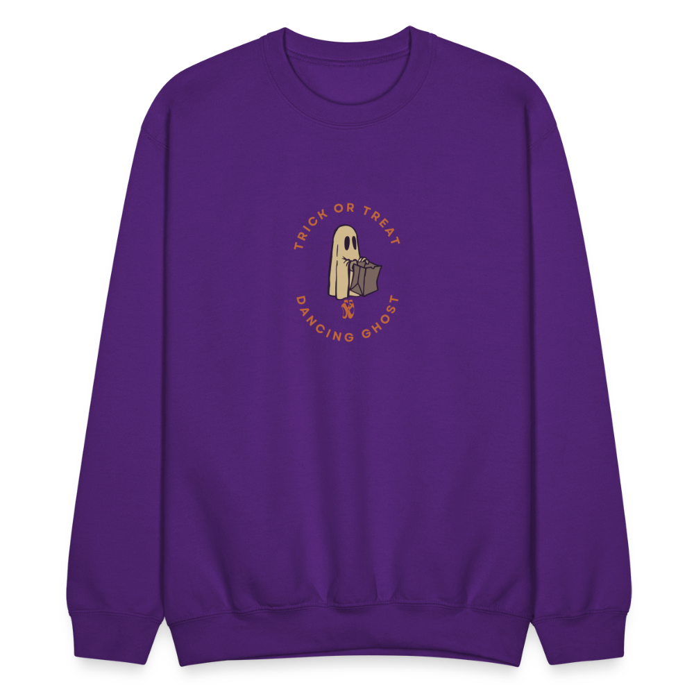 Trick or Treat Dancing Ghost, Unisex Ballet Sweatshirt - purple