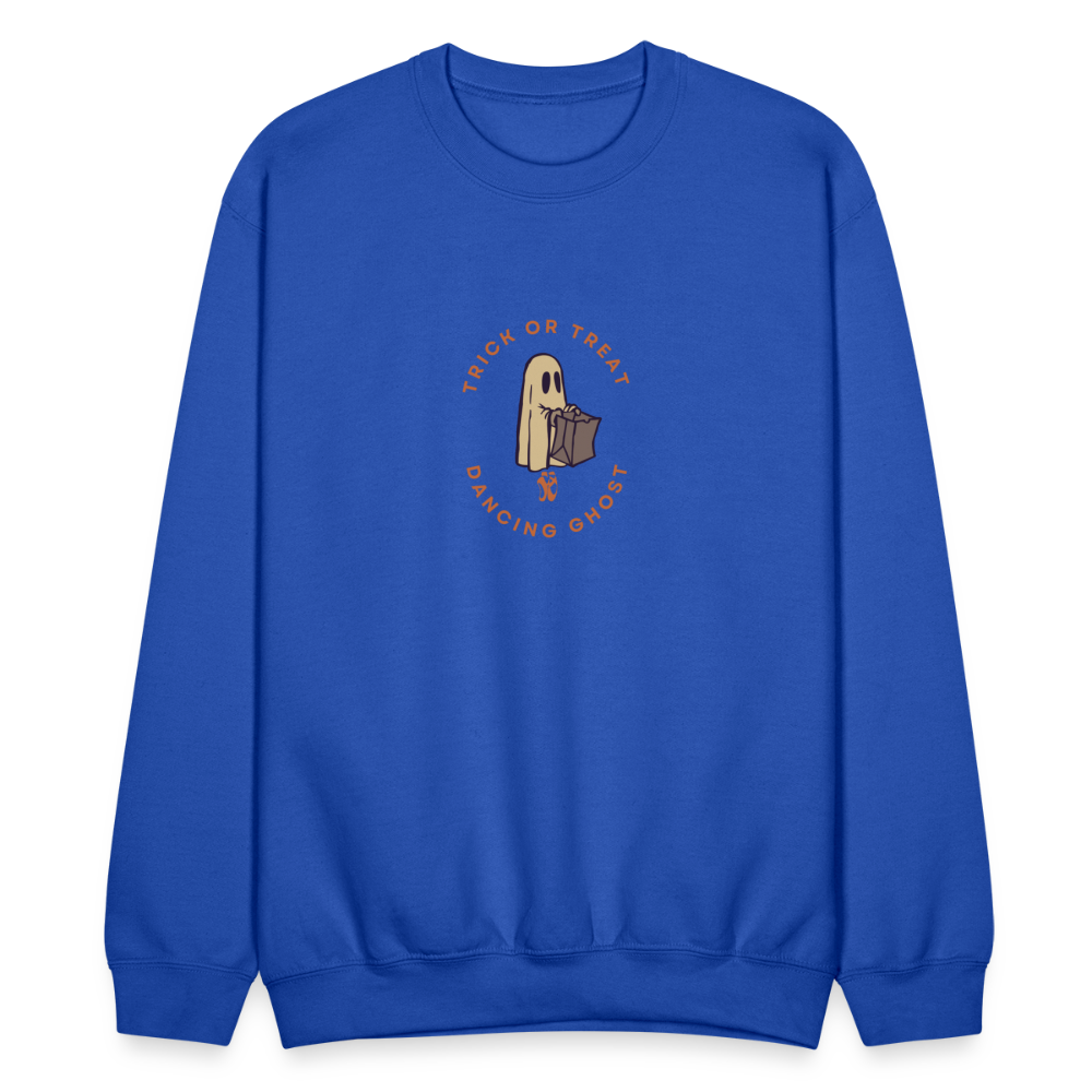 Trick or Treat Dancing Ghost, Unisex Ballet Sweatshirt - royal blue