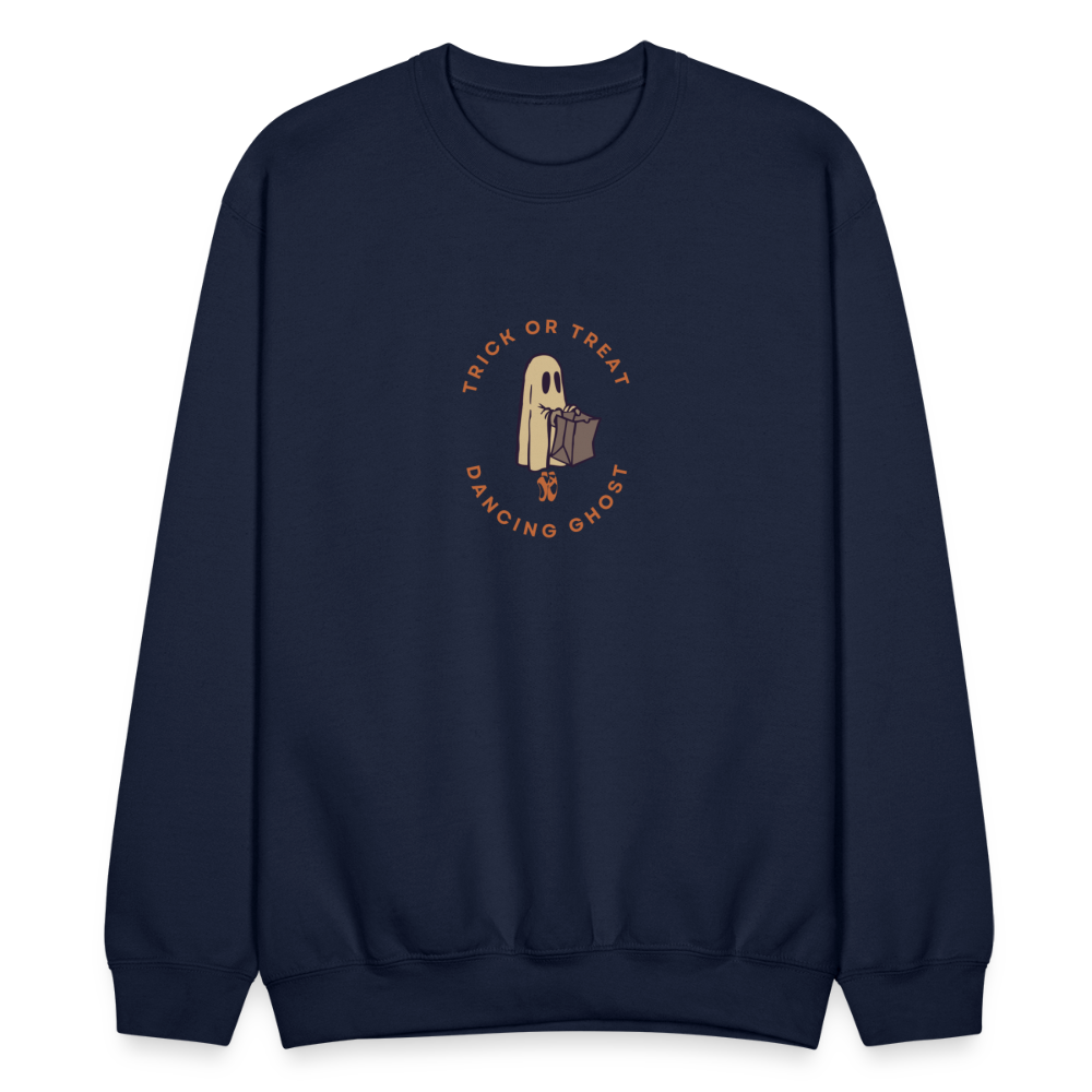 Trick or Treat Dancing Ghost, Unisex Ballet Sweatshirt - navy