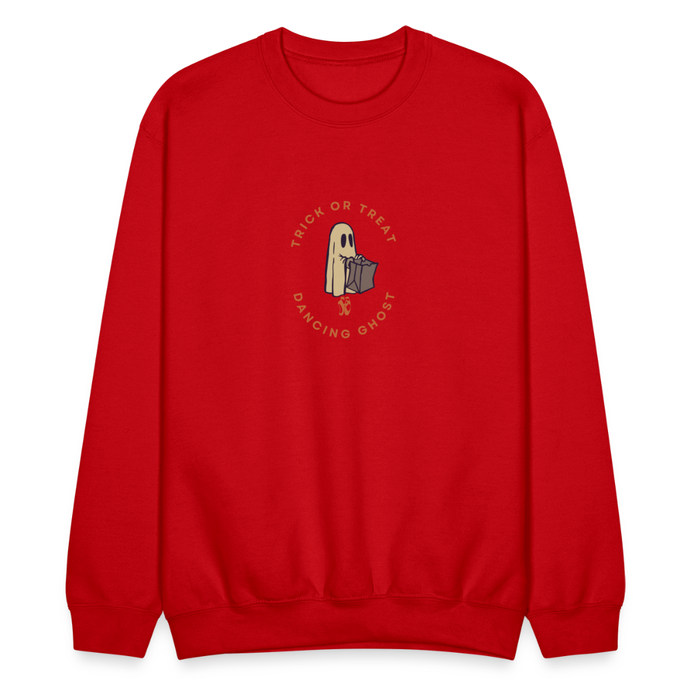 Trick or Treat Dancing Ghost, Unisex Ballet Sweatshirt - red