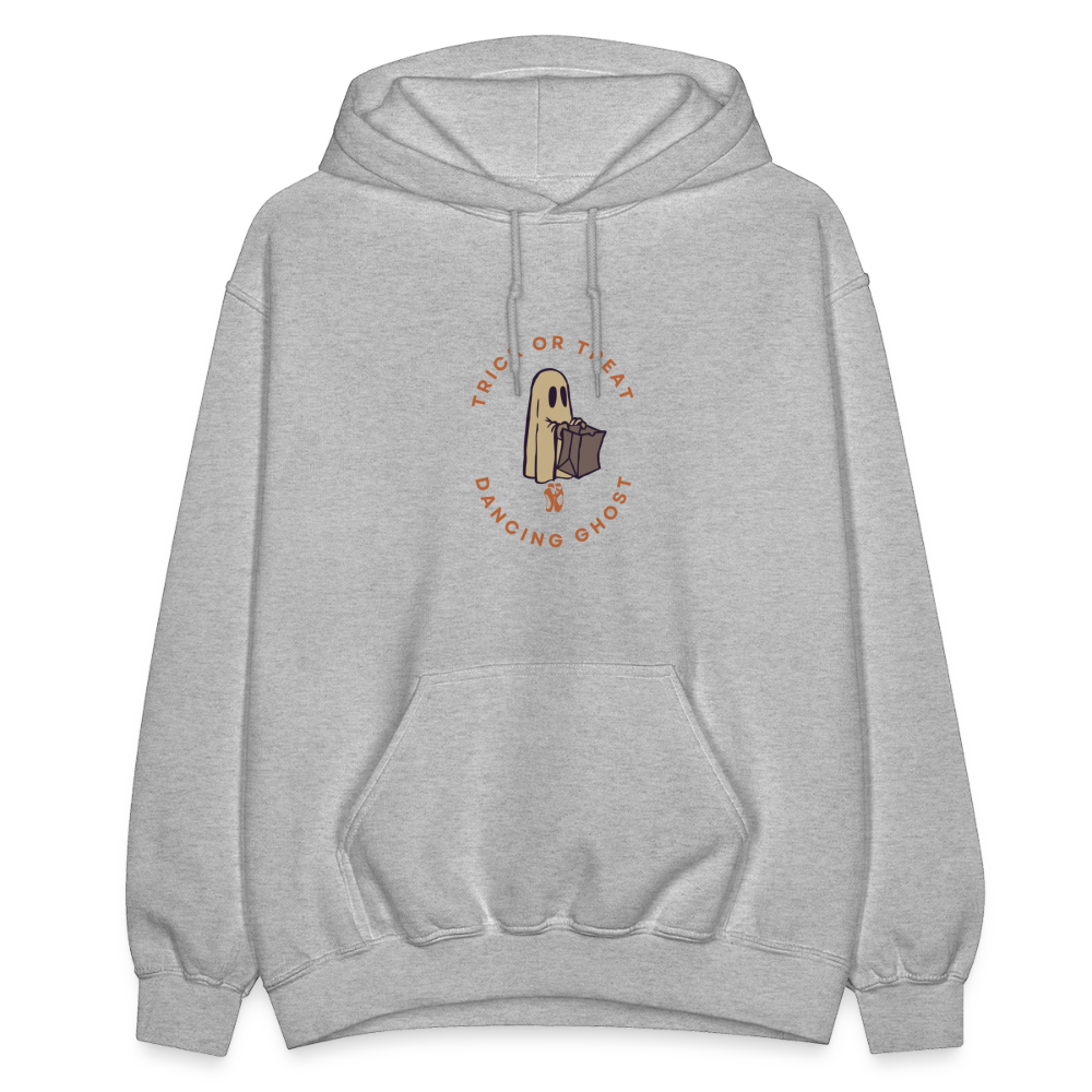 Trick or Treat Dancing Ghost, Unisex Ballet Hoodie - heather gray