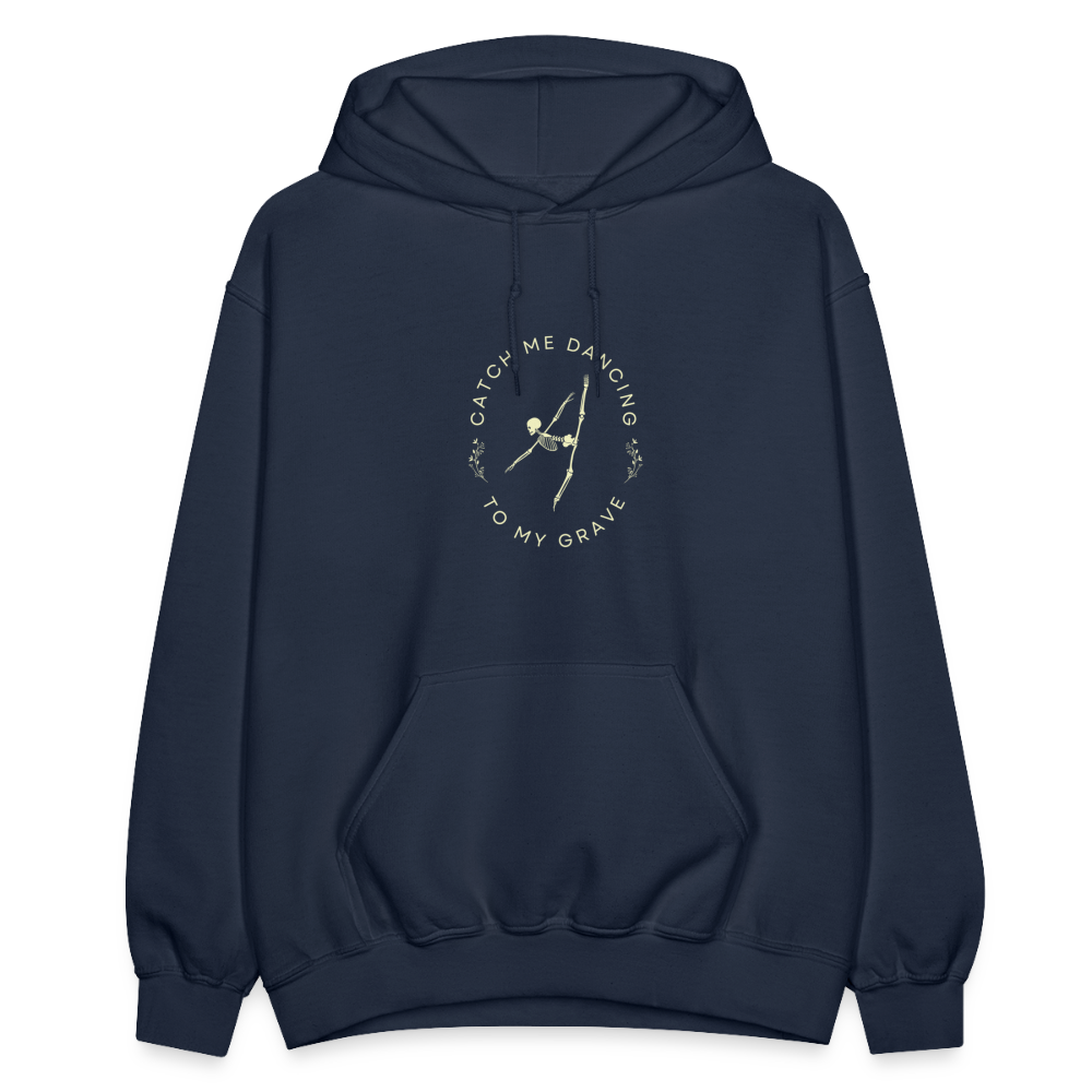 Catch Me Dancing to My Grave, Unisex Ballet Hoodie - navy