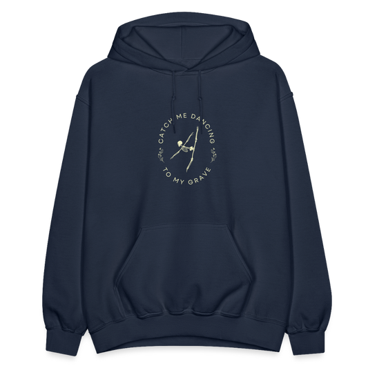 Catch Me Dancing to My Grave, Unisex Ballet Hoodie - navy