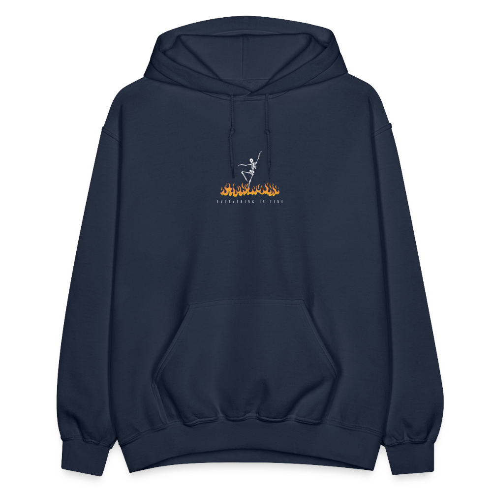 Everything is Fine, Unisex Ballet Hoodie - navy