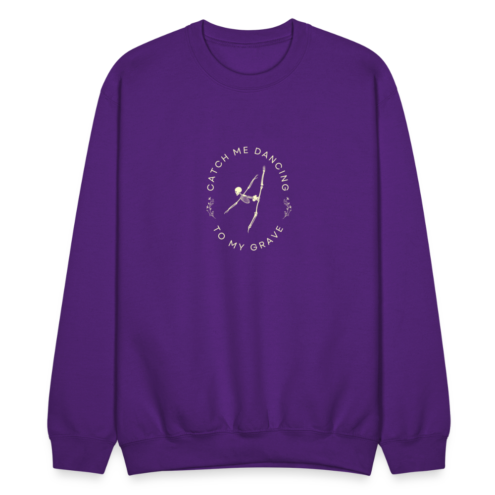 Catch Me Dancing to My Grave, Unisex Ballet Sweatshirt - purple