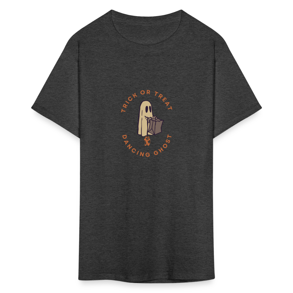 Trick or Treat Dancing Ghost, Unsex Ballet T-Shirt - heather black