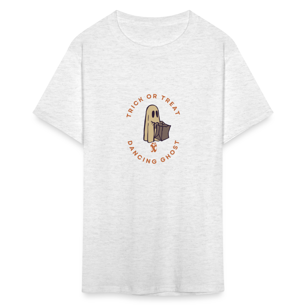 Trick or Treat Dancing Ghost, Unsex Ballet T-Shirt - light heather gray