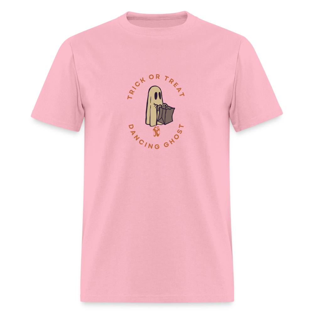 Trick or Treat Dancing Ghost, Unsex Ballet T-Shirt - pink