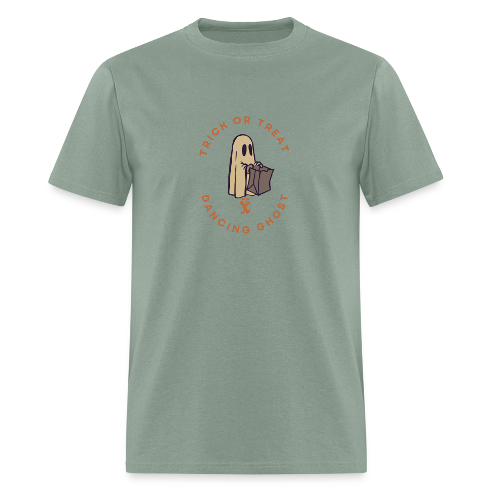 Trick or Treat Dancing Ghost, Unsex Ballet T-Shirt - sage