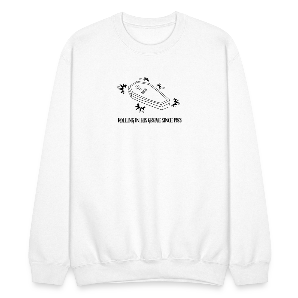 Mr. B Rolling in His Grave, Unisex Ballet Sweatshirt - white