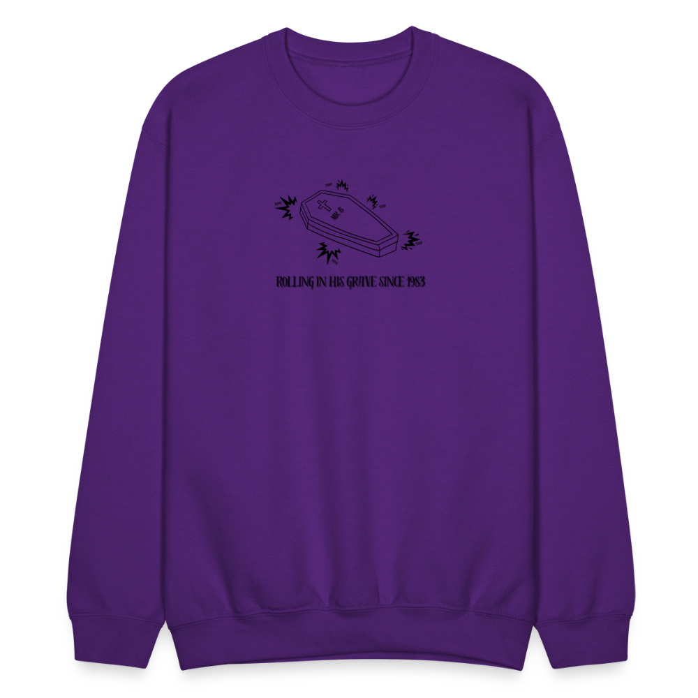 Mr. B Rolling in His Grave, Unisex Ballet Sweatshirt - purple