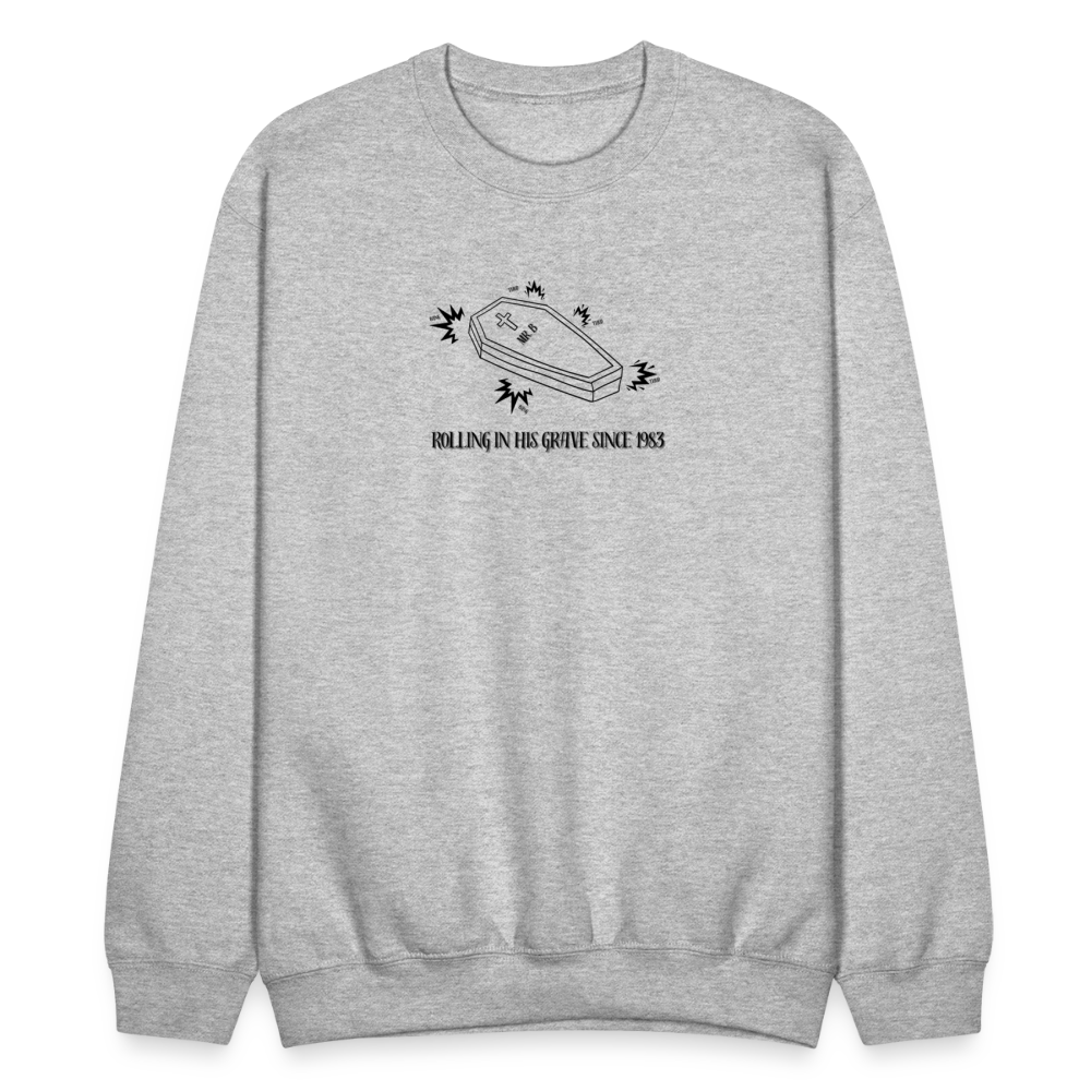 Mr. B Rolling in His Grave, Unisex Ballet Sweatshirt - heather gray