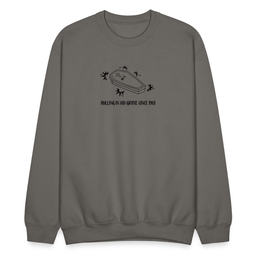 Mr. B Rolling in His Grave, Unisex Ballet Sweatshirt - asphalt gray