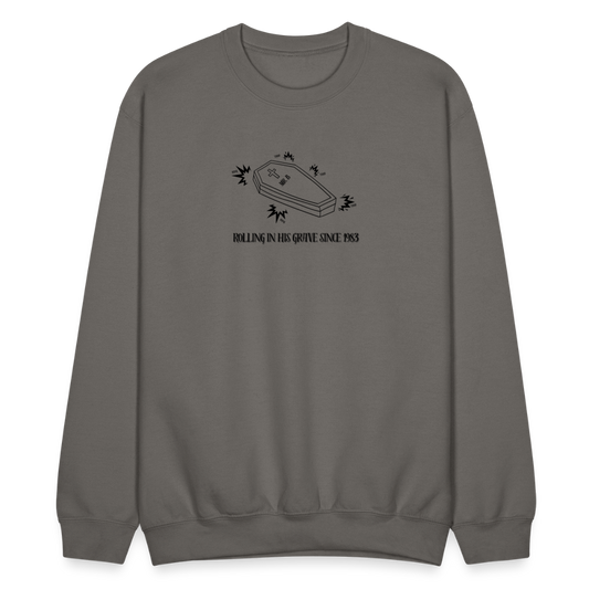 Mr. B Rolling in His Grave, Unisex Ballet Sweatshirt - asphalt gray