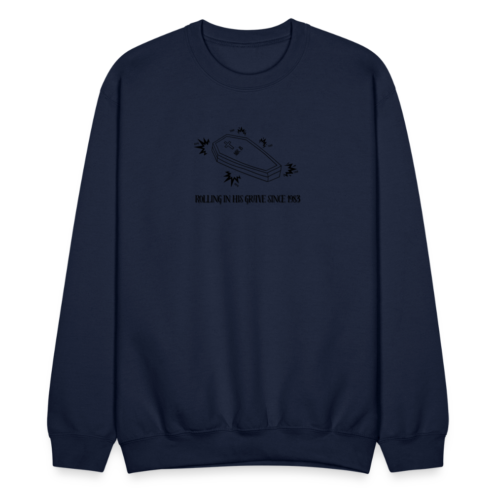 Mr. B Rolling in His Grave, Unisex Ballet Sweatshirt - navy