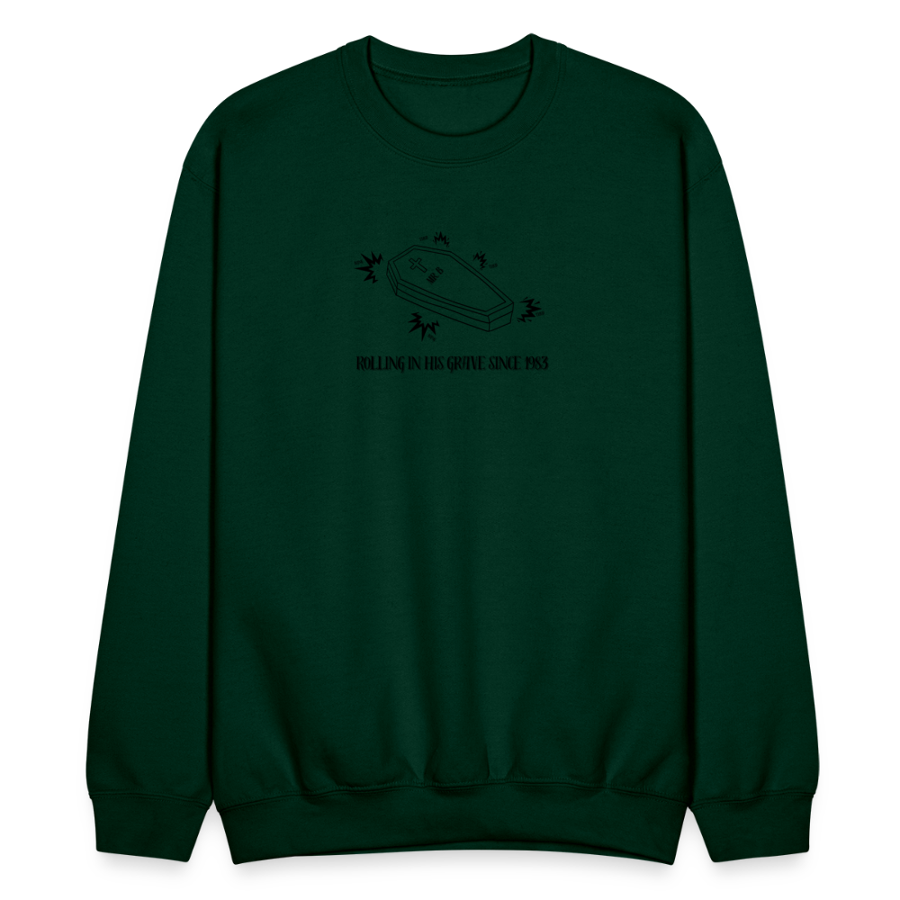 Mr. B Rolling in His Grave, Unisex Ballet Sweatshirt - forest green