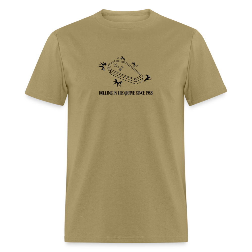 Mr. B Rolling in His Grave, Unisex Ballet T-Shirt - khaki