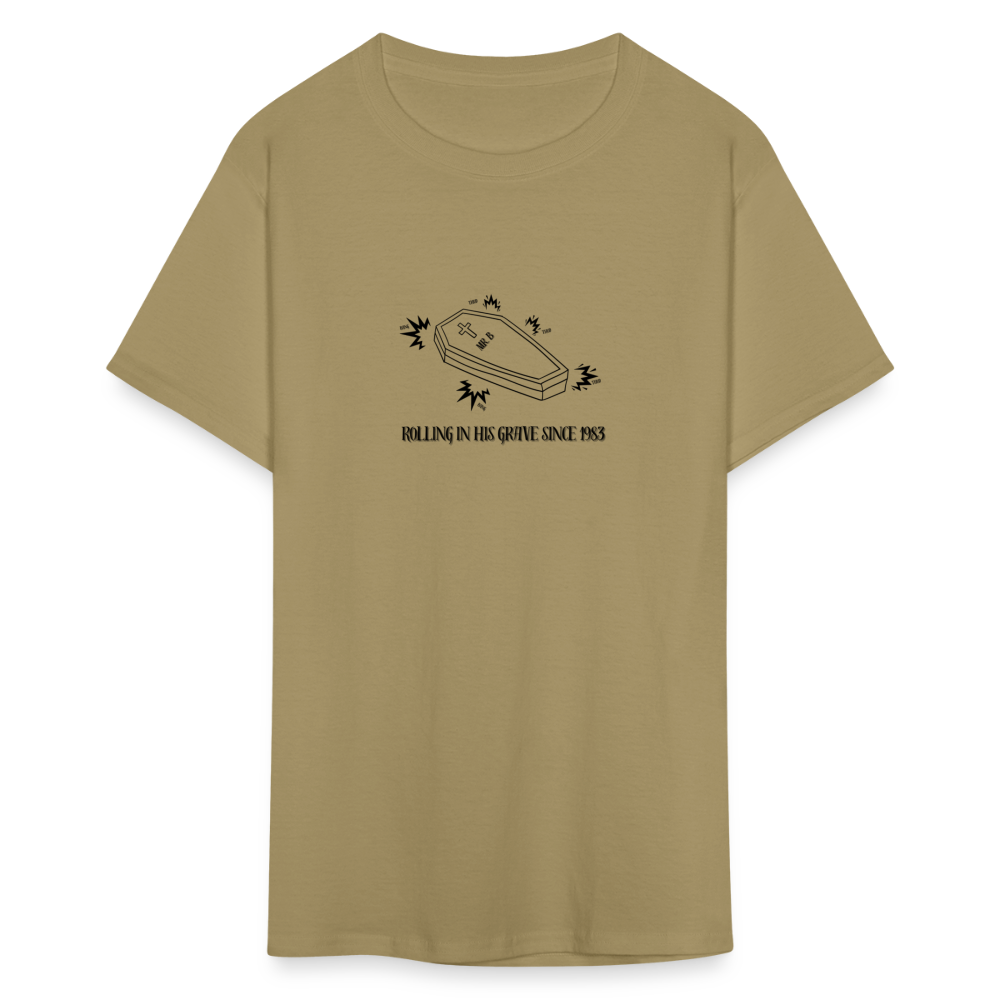 Mr. B Rolling in His Grave, Unisex Ballet T-Shirt - khaki