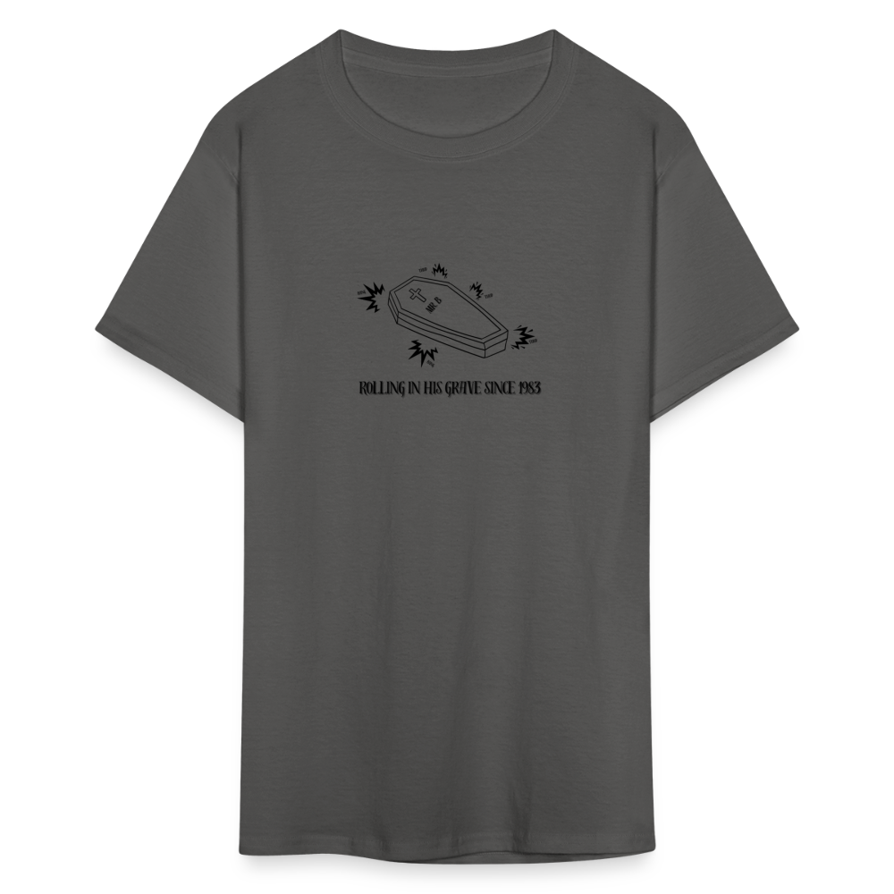 Mr. B Rolling in His Grave, Unisex Ballet T-Shirt - charcoal