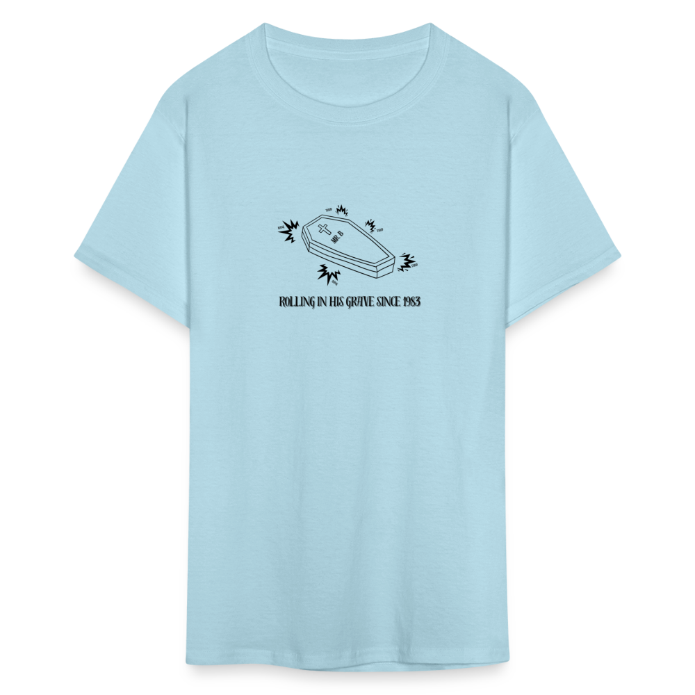 Mr. B Rolling in His Grave, Unisex Ballet T-Shirt - powder blue