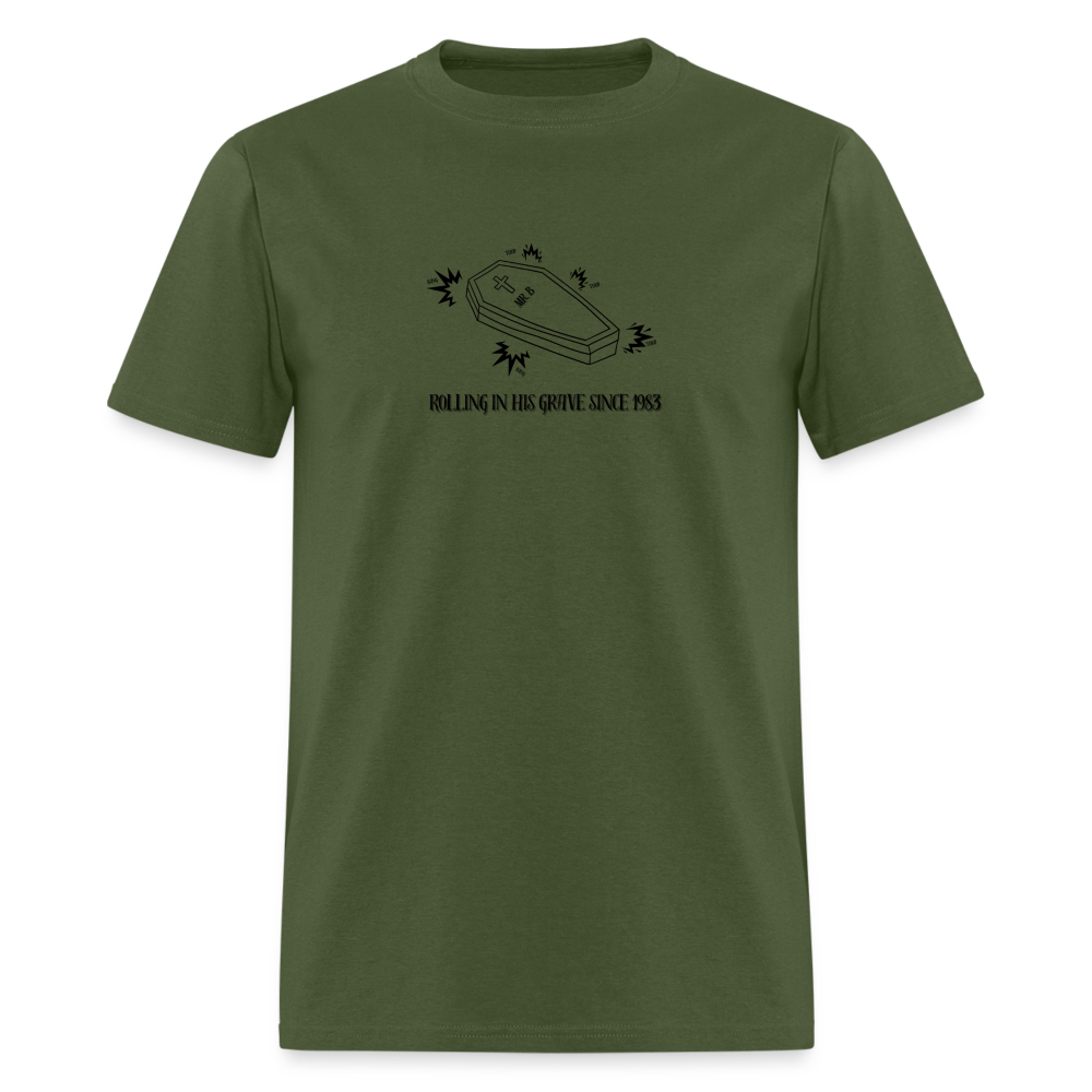 Mr. B Rolling in His Grave, Unisex Ballet T-Shirt - military green